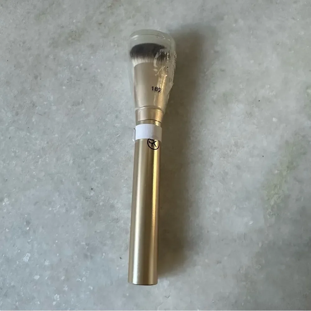Sonia Kashuk Angled Contour Gold and White Makeup Brush 182 New Glam Kabuki